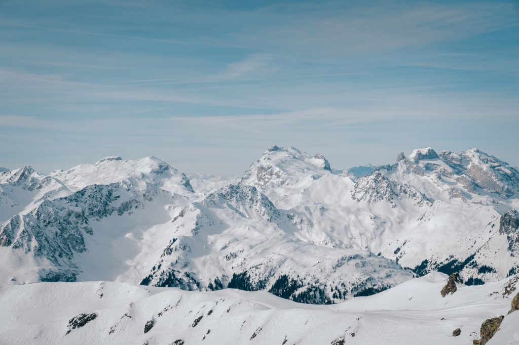 Verschneite Berge Montafon