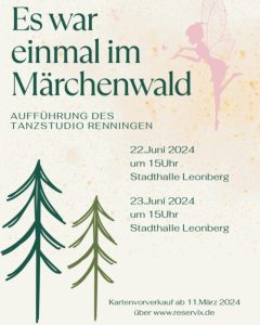 "Es war einmal im Märchenwald" - Aufführung des Tanzstudio Renningen